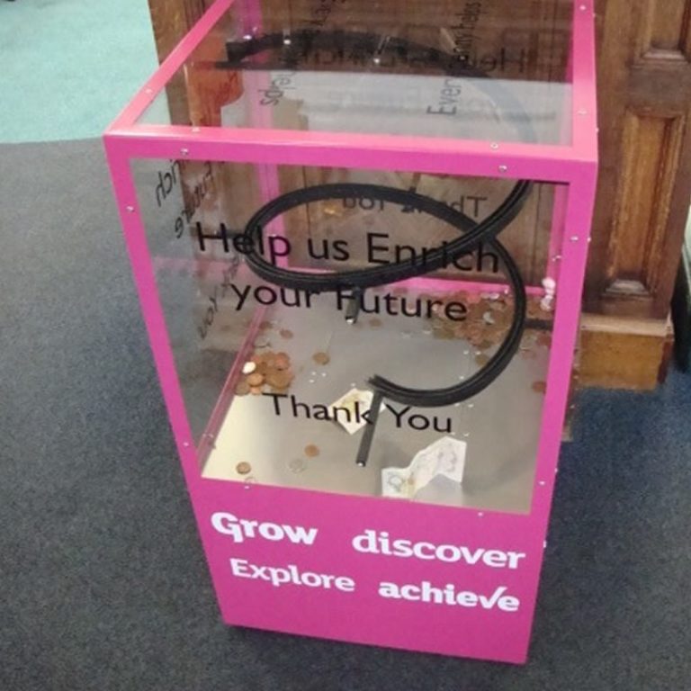 Bespoke Steel Donation Boxes